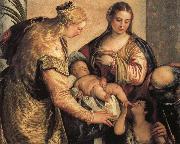 Paolo Veronese The Holy Family with St.Barbara and the Young St.John the Baptist France oil painting artist
